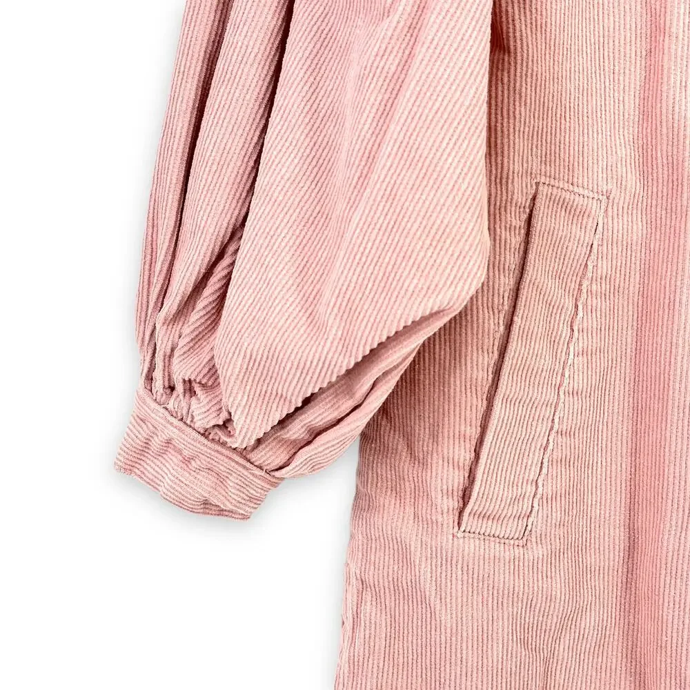 Chelsea & Violet Petal Pink Corduroy Puff Sleeve Jacket Big Girls Medium 8 10
